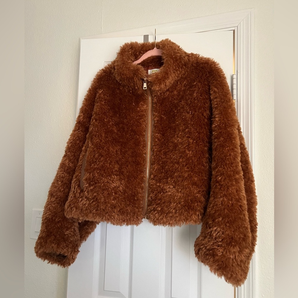 Maeve by Anthropologie Teddy Zip-Up Coat Size XL - Picture 14 of 16